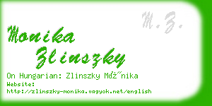 monika zlinszky business card